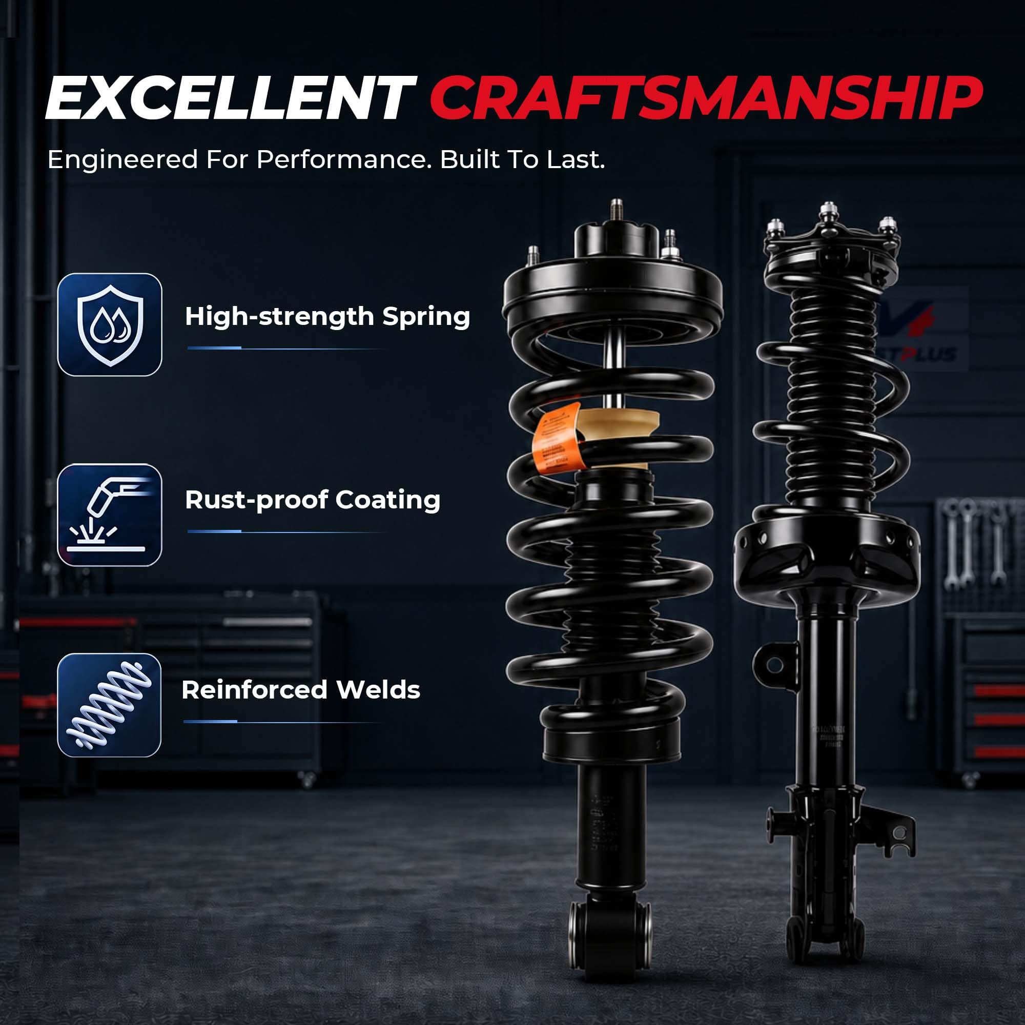 Tocchi　2B Amazon.com: MOSTPLUS Front Rear Complete Strut Assemblies Shock