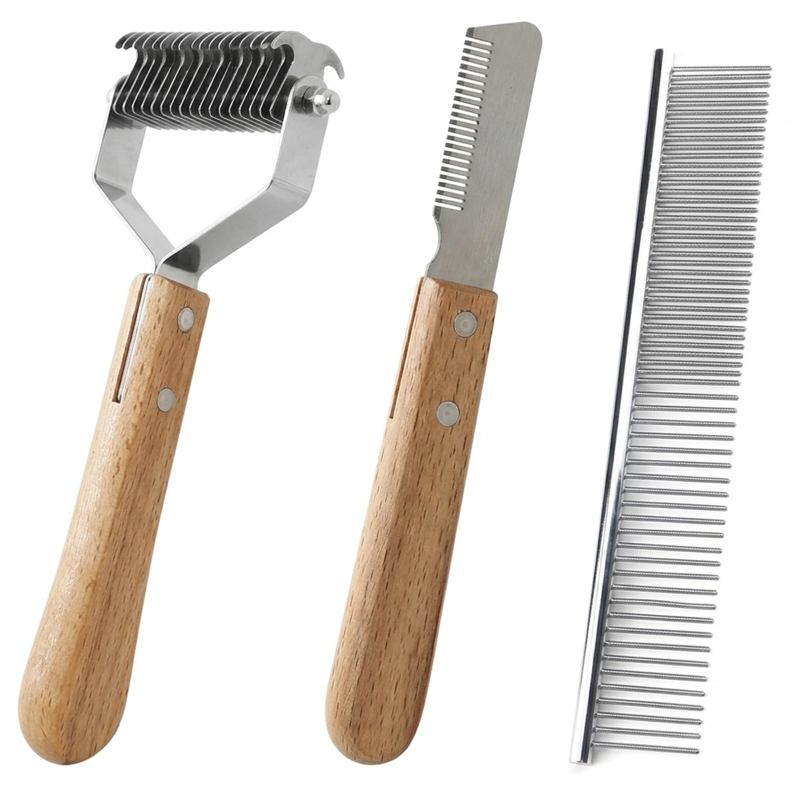 3Pcs Undercoat Rake Dog and Hand Stripping Tools for Dogs, Professional Grooming Kit for Effective Coat Maintenance, Suitable for Pet Daily Hair Collection