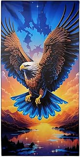 Zomer Strandtuch groß 90x180 cm Badetuch mit Adler Badetuch Hochwertiges Schnelltrocknend Mikrofaser Towel mit Motiv