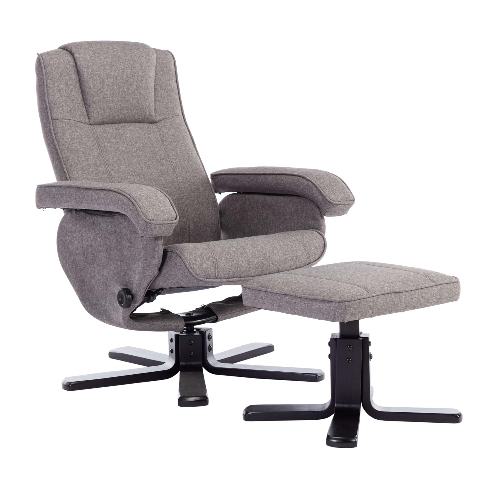 SVITA Charles Relaxsessel mit Hocker – Grau