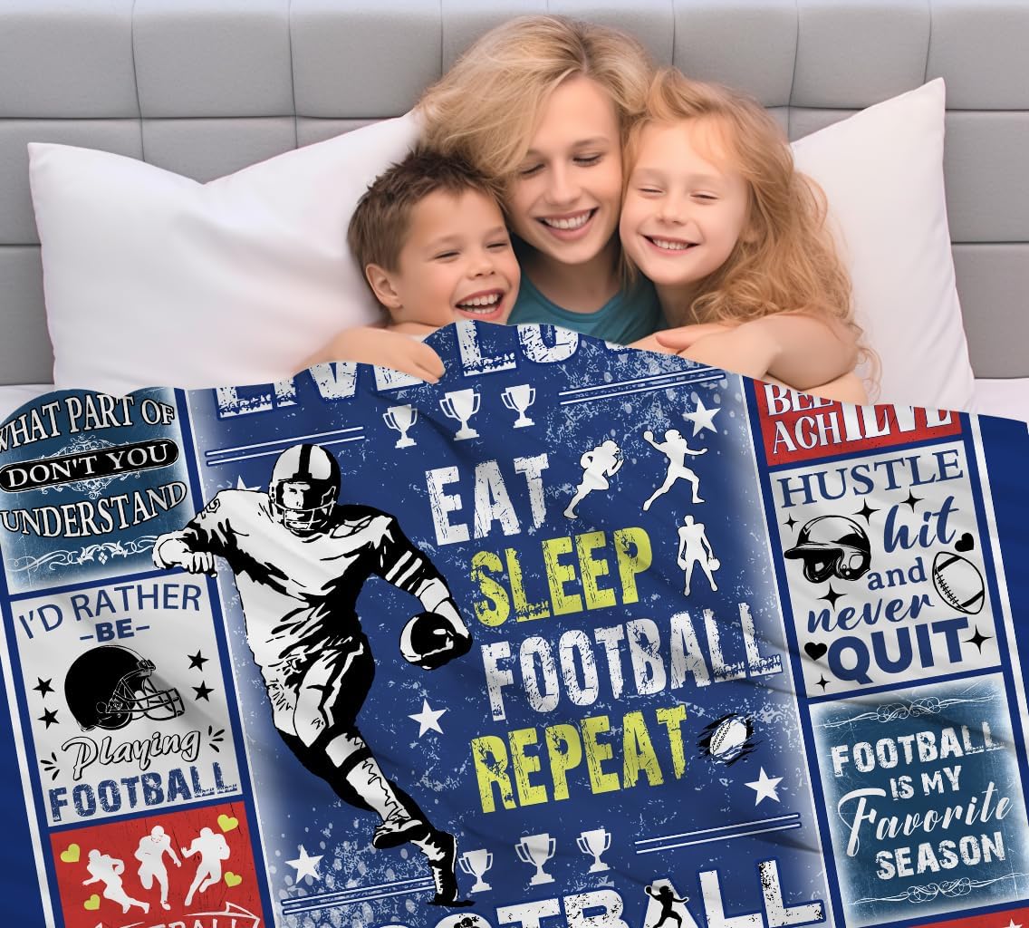 Football Blanket Football Gifts for Boys 8-12 Men Adults,Unique Sports Theme Stuff PlushThrow Blanket Gifts for Bedroom Living Room Sofa Couch Decor 50"X40" - Image 5