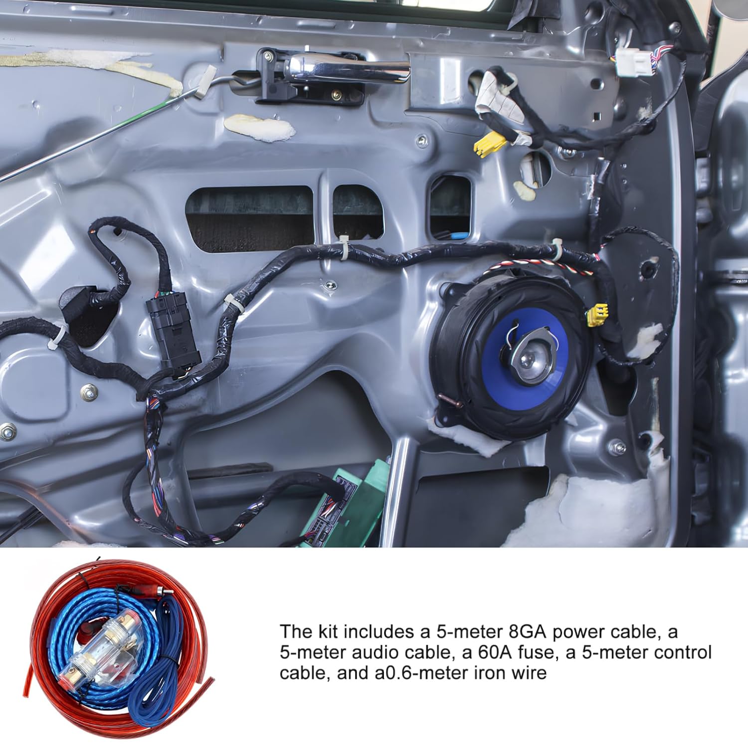 ULTECHNOVO 3sets Car Amplifier Wiring for Subwoofer Installation Power and Control Cables for Vehicle Audio Modifications