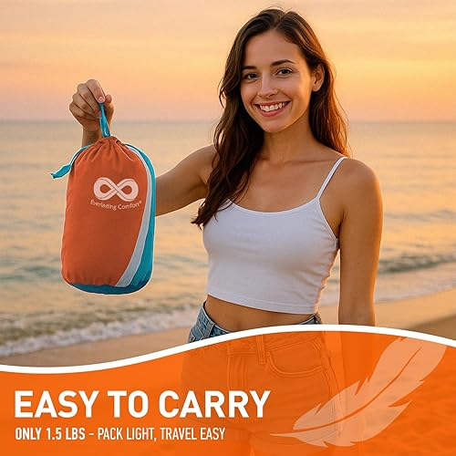 Miniatura 6 de Everlasting Comfort Manta de playa grande impermeable y resistente a la arena, 128 x 108 pulgadas10.7 x 9 pies, tapete de picnic ligero, necesidades