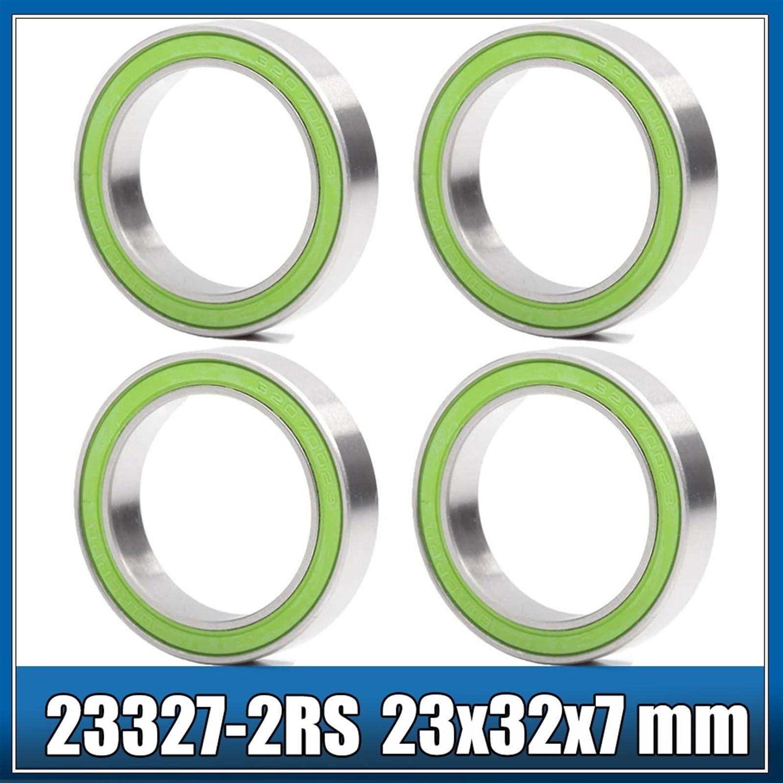 Deep Groove Double Rubber Seal Bearings 23327-2RS Bearing 23 * 32 * 7mm 4 Pieces Ball Bicycle Wheel Hub Repair Parts 23327 2RS Ball Bearing