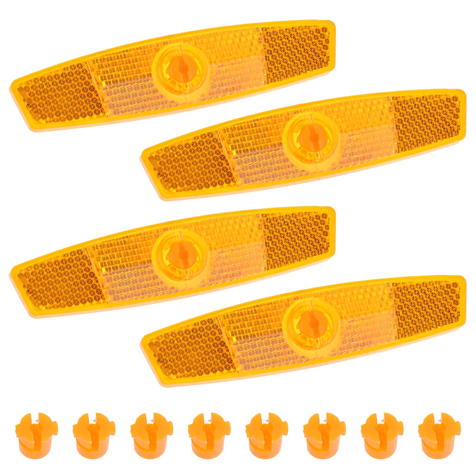 4 PCS Bicycle Wheel Spoke Reflectors Accessories, Bike Front and Rear Reflectors Mountain Bike Safety Warning Reflectors for Night Cycling, Handlebar, Seatpost Bike Front and Rear Reflectors