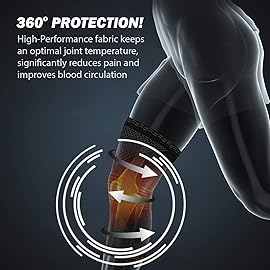 POWERLIX Leg Sleeve - Best Knee Brace for Leg Pain for Men & Women Knee Support for Running, Basketball, Volleyball, Weightlifting, Gym, Workout, Sports Please Check Sizing Chart