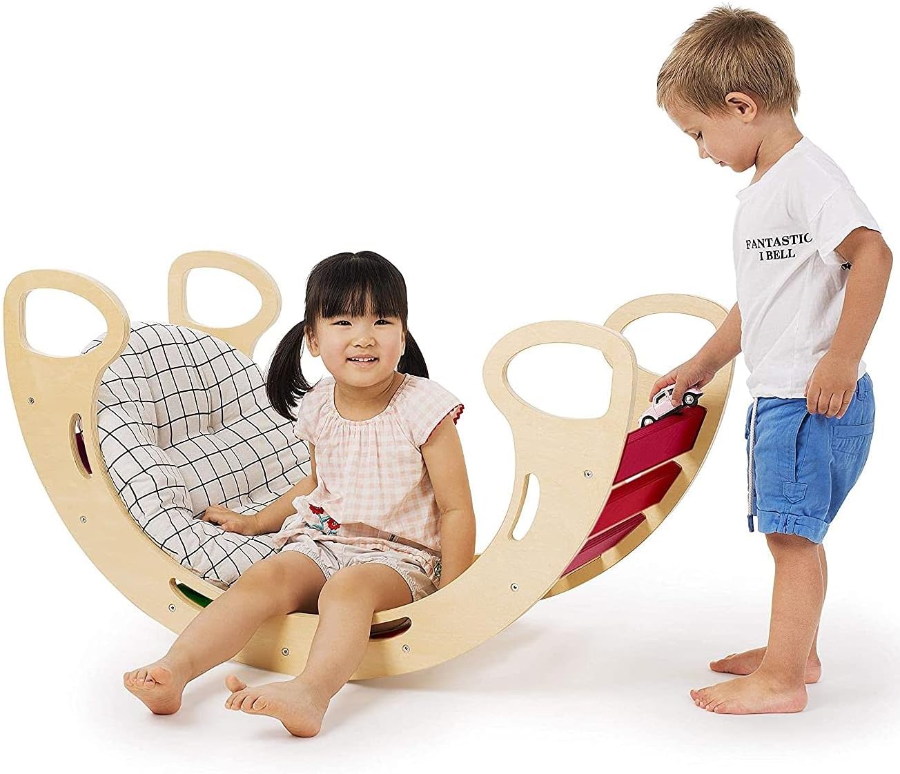 CASSAROKIDS Jumbo XXL Waldorf Climbing Arch Rainbow Rocker