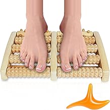 ACWOO Wooden Foot Massage Roller, Foot Massager, Wooden Roller Foot Massage, Heel Spurs Massager for Feet, Circulation Promoting Foot Massager, Foot Roller, Stress Reduction, Relaxation