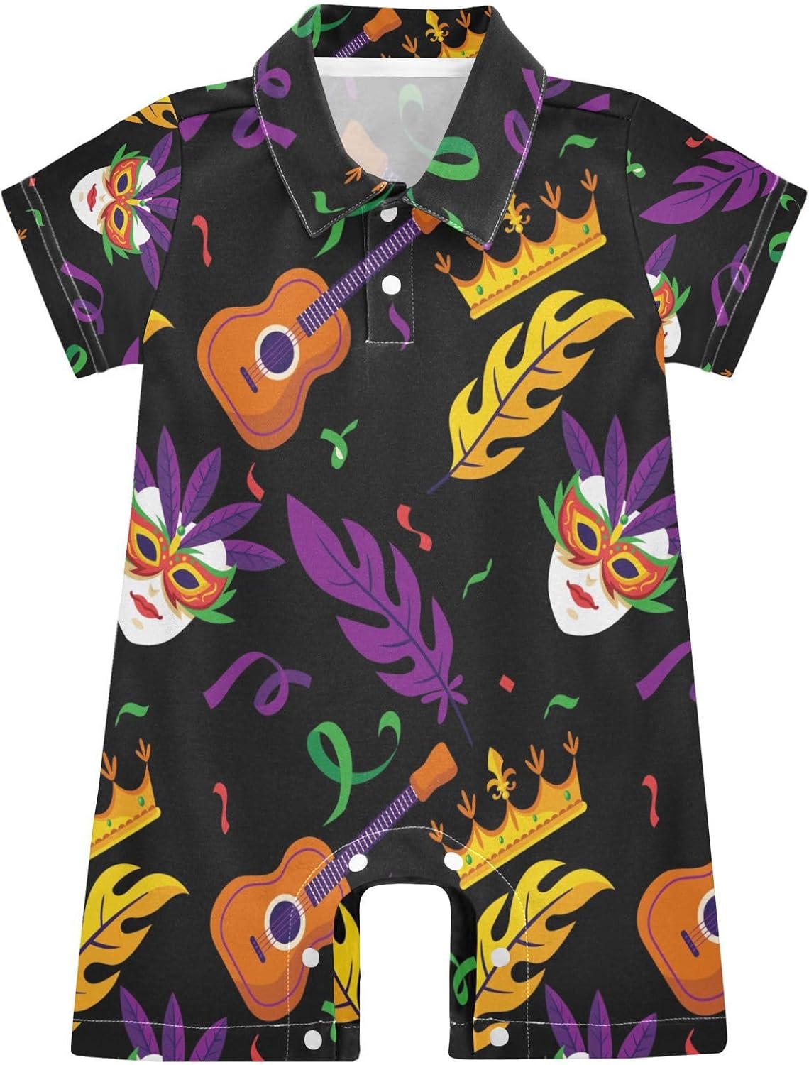 Baby Outfit Short Sleeve Polo Romper Neutral Baby Clothes 0-24 Months for Boys Girls