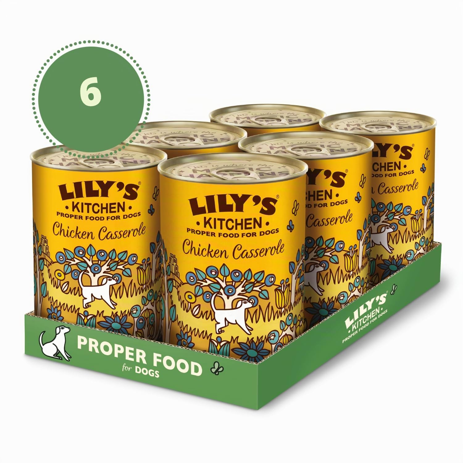 Lily’s Kitchen Fabriqué à partir d’ingrédients naturels Boîte d’Aliments humides pour Chiens Adultes au Poulet et à la Dinde 6 x 400g