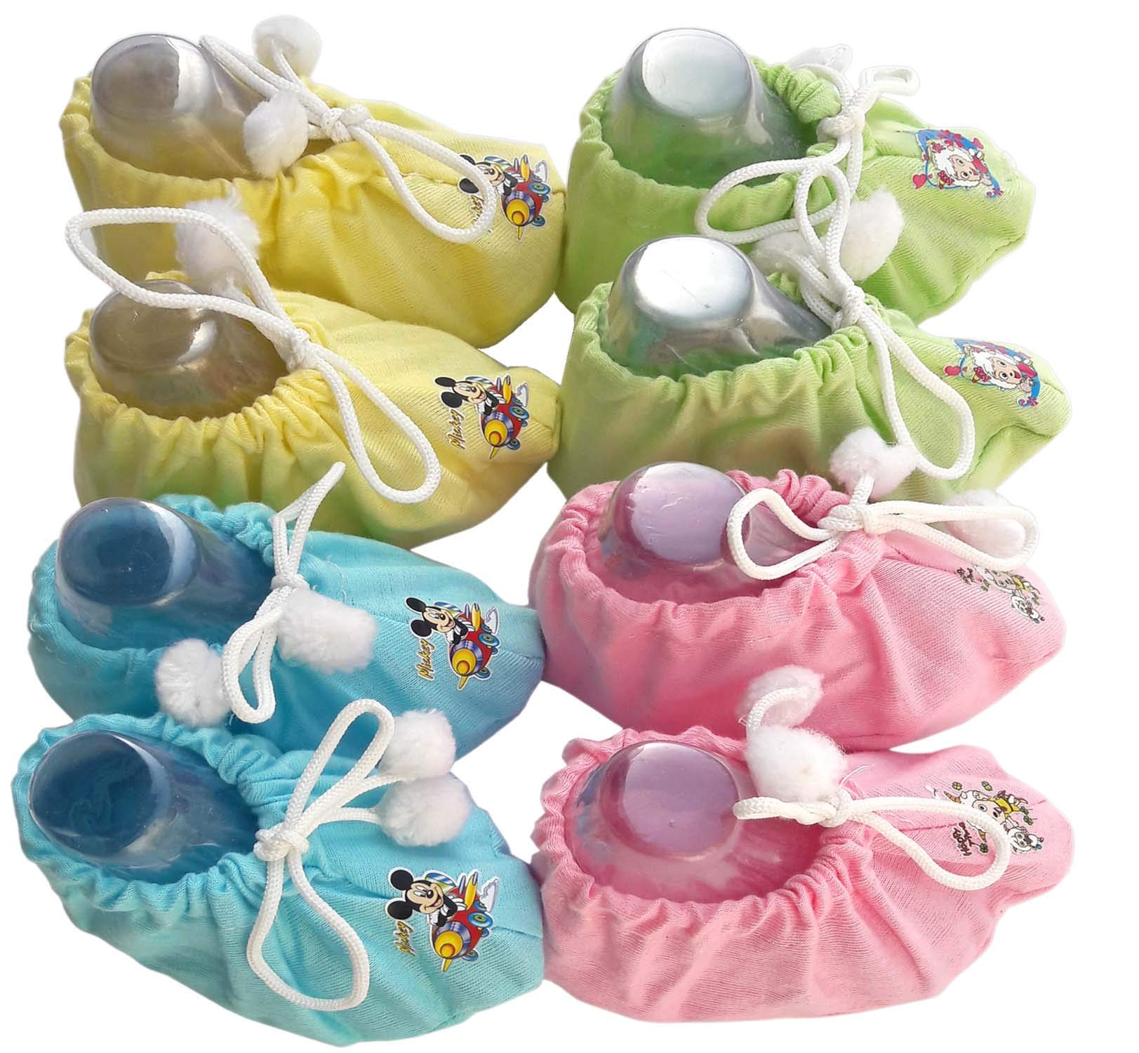 KIDSKA® Booties for New Born Baby/Baby Booties(Multicolor, 0-6 Month)-Set of 4 Pairs (B07SHD4WMY) Amazon Price History, Amazon Price Tracker