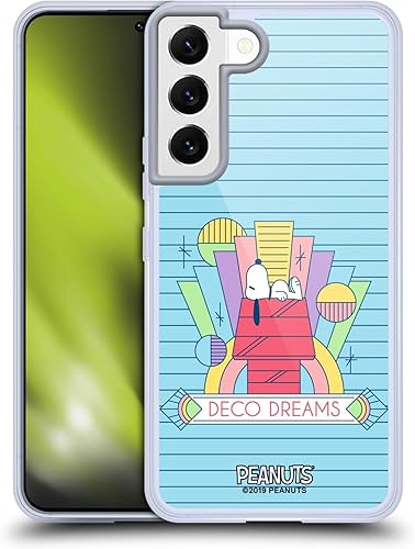 Miniatura 400 de Head Case Designs Funda de gel suave con licencia oficial de Peanuts House Snoopy Deco Dreams compatible con Samsung Galaxy S23 5G Casa,Blue