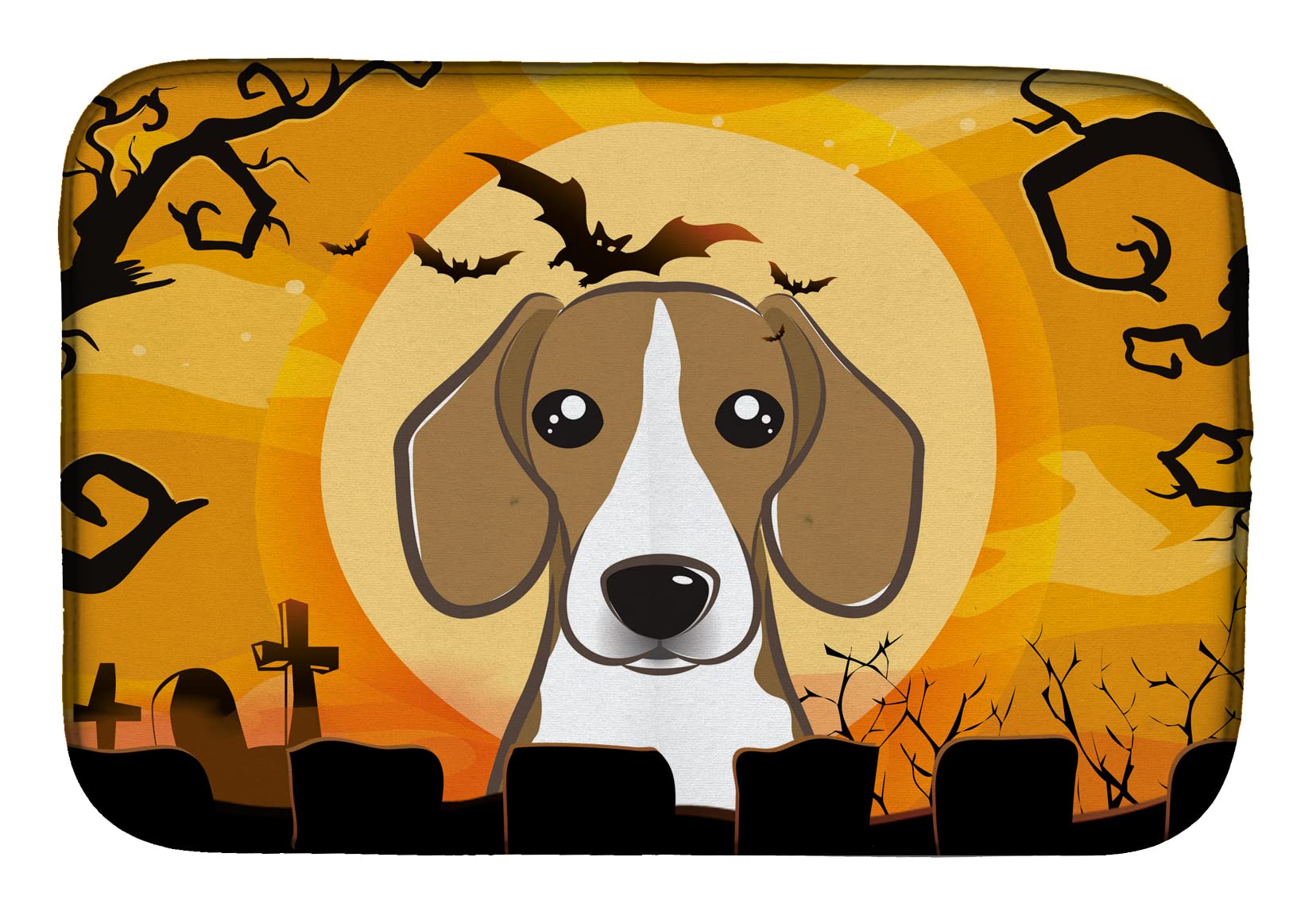 Beagle tapis de séchage microfibre Halloween égouttoir vaisselle absorbant