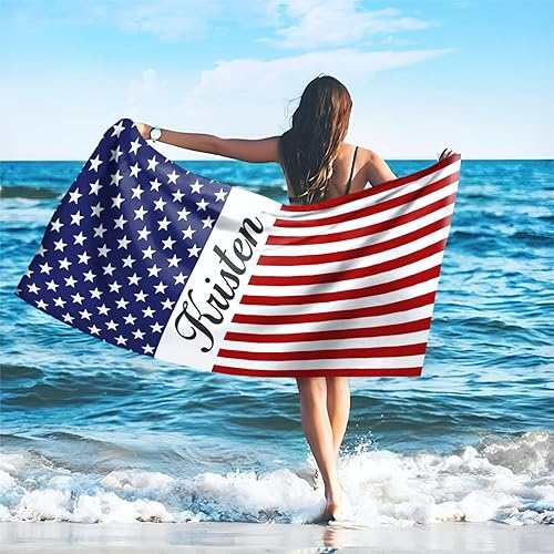 SearchI Toalla de playa personalizada, toalla de playa con nombre personalizado, toallas de microfibra sin arena, regalos personalizados con nombre