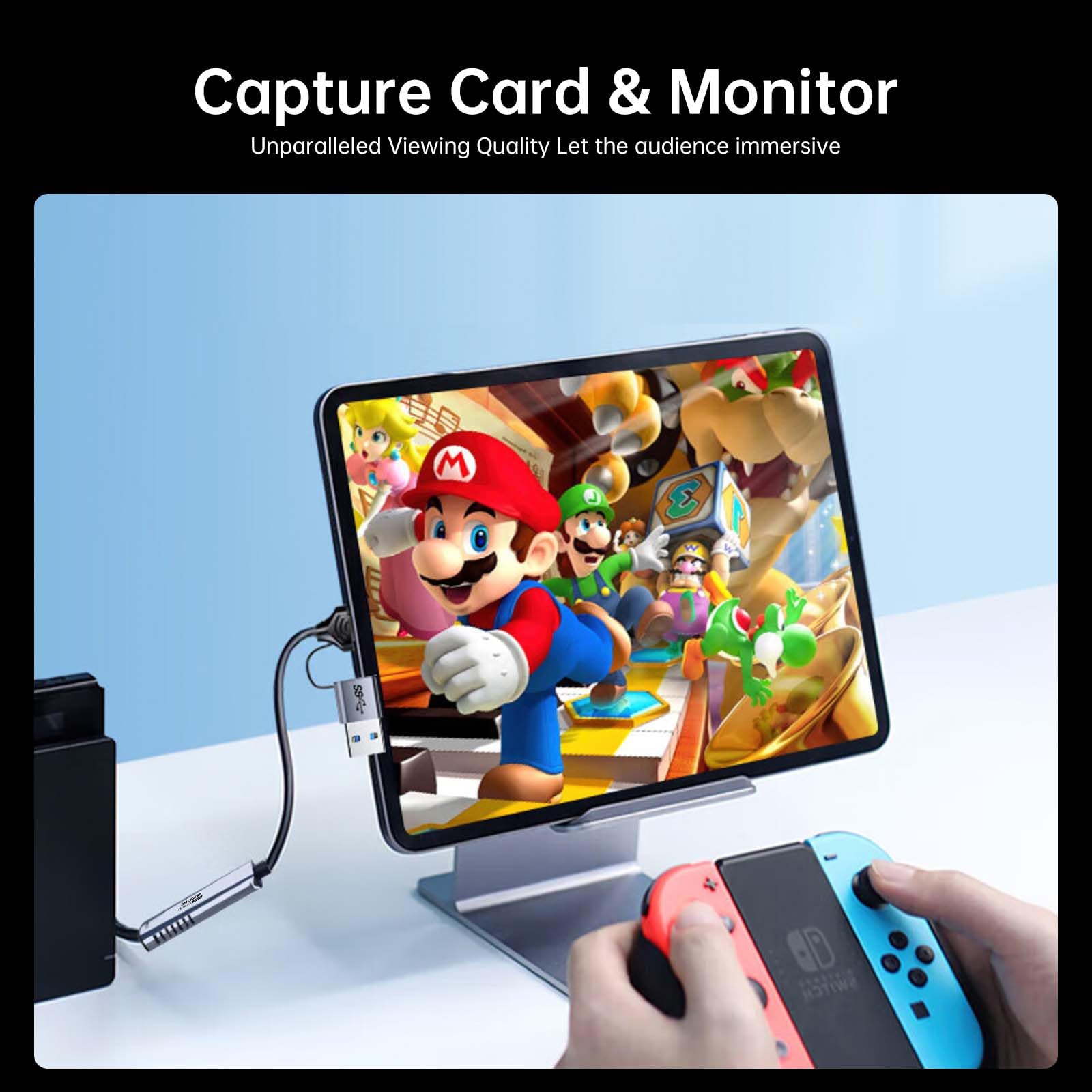 Tarjeta de captura de video HDMI 4K 60Hz, entrada USB/tipo C, compatible con Switch/PS5/portátil/teléfono móvil/cámara MS2130, dispositivo de transmisión en vivo, no requiere controlador, OBS
