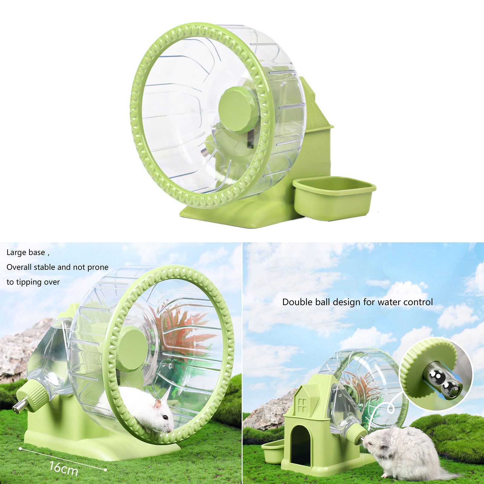 Jouet d ' Exercice pour Gerbille, Roue de Jogging rotative Transparente pour Animaux de Compagnie, pour Hamsters, gerbilles, Souris, Bol de Nourriture pour Hamster