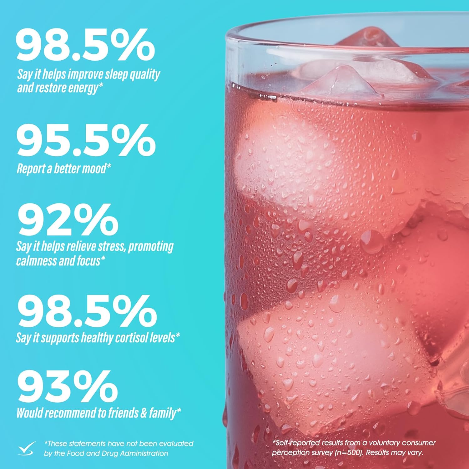 Ultimate Calm Super Cortisol Reducer Supplement Drink - Sleep Aid, Magnesium Glycinate Powder, Ashwagandha, L Theanine, Holy Basil, Vitamin D3, Supports Relax Focus Mood, No Sugar, Mixed Flavor, 30ct - Image 2