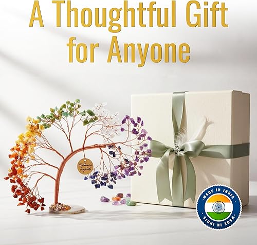 Miniatura 7 de Árbol de la vida de 7 chakras de cristal ANAYA AGATE  Árboles Bonsái de piedras preciosas curativas hechas a mano para decoración del hogar y la