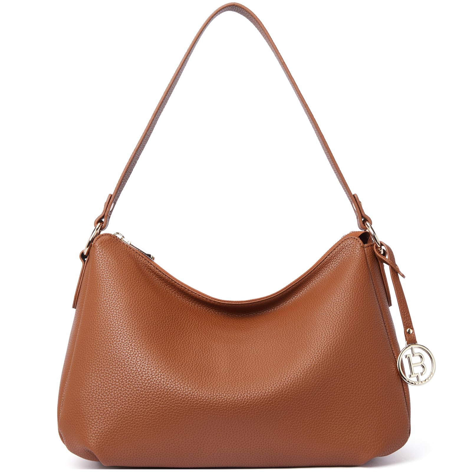 BOSTANTEN Purses for Women Vegan Leather Shoulder Bag Designer Ladies Hobo Handbags Pocketbooks, Brown