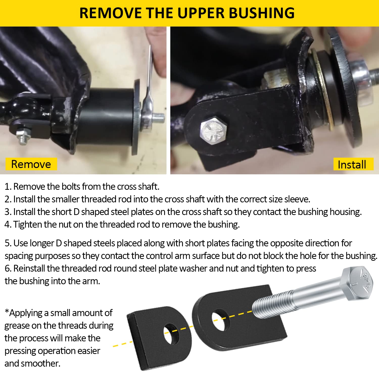 Dorman BB6137PR Front Lower Suspension Control Arm Bushing Kit for Specific Chevrolet / GMC Models, Silver; Black Dorman BB6137PR Front Lower Suspension Control Arm Bushing Kit for Specific Chevrolet / GMC Models, Silver; Black