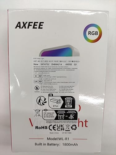 Miniatura 10 de WLR1 Luz de video RGB, luz de cámara, iluminación de fotografía portátil a todo color de 360°, luz de video LED CRI 95+ 3000K-7000K, luz de selfie