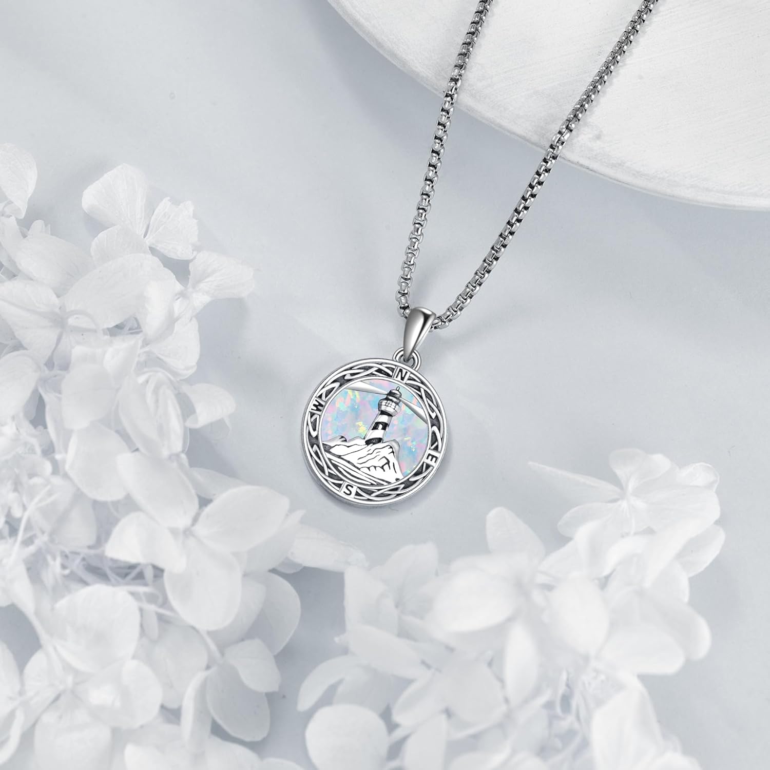 ONEFINITY Lighthouse Necklace for Women Sterling Silver Lighthouse Pendant Necklace Birthday Jewelry Gift for Women - Image 4