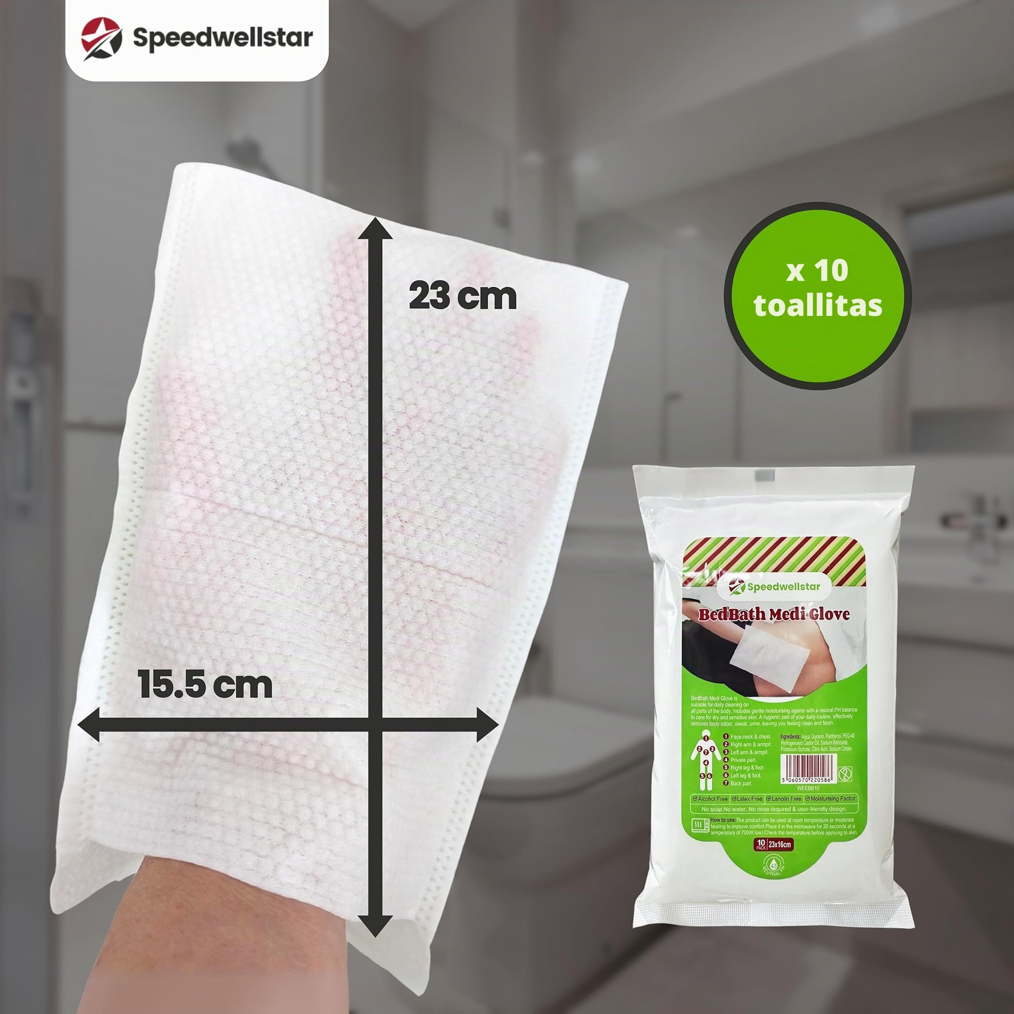 Speedwellstar Guantes de baño para cama para adultos, 30 paquetes de toallitas húmedas para incontinencia a granel, hidratantes, sensibles e higiénicos