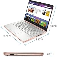 Vista 6 de Portátil HP Stream de 14 pulgadas con pantalla HD, procesador Intel Celeron N4020 Dual-Core (de doble núcleo), memoria DDR4 de 4 GB, 64 GB de eMMC
