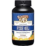 Barlean\'s Omega 3 Fish Oil Supplements, 600mg Fish Oil Pills with EPA & DHA, Softgels for Joint, Brain, & Heart Health, Orange Flavored, 250 Count
