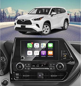for 2023 2024 2025 2026 Toyota Highlander L/LE/XLE/XSE/Hybrid 8 Inch Tempered Glass Screen Protector 9H Hardness Anti-Fingerprint Accessories LCD Touchscreen Not for 2020-2022 Highlander