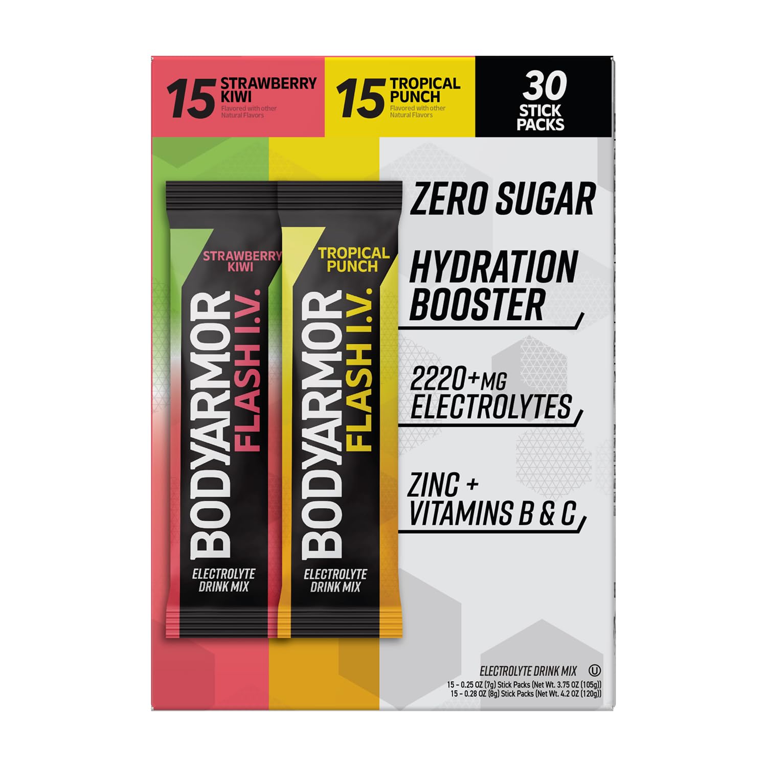 Snapklik.com : BODYARMOR Flash IV Electrolyte Packets, Strawberry Kiwi ...