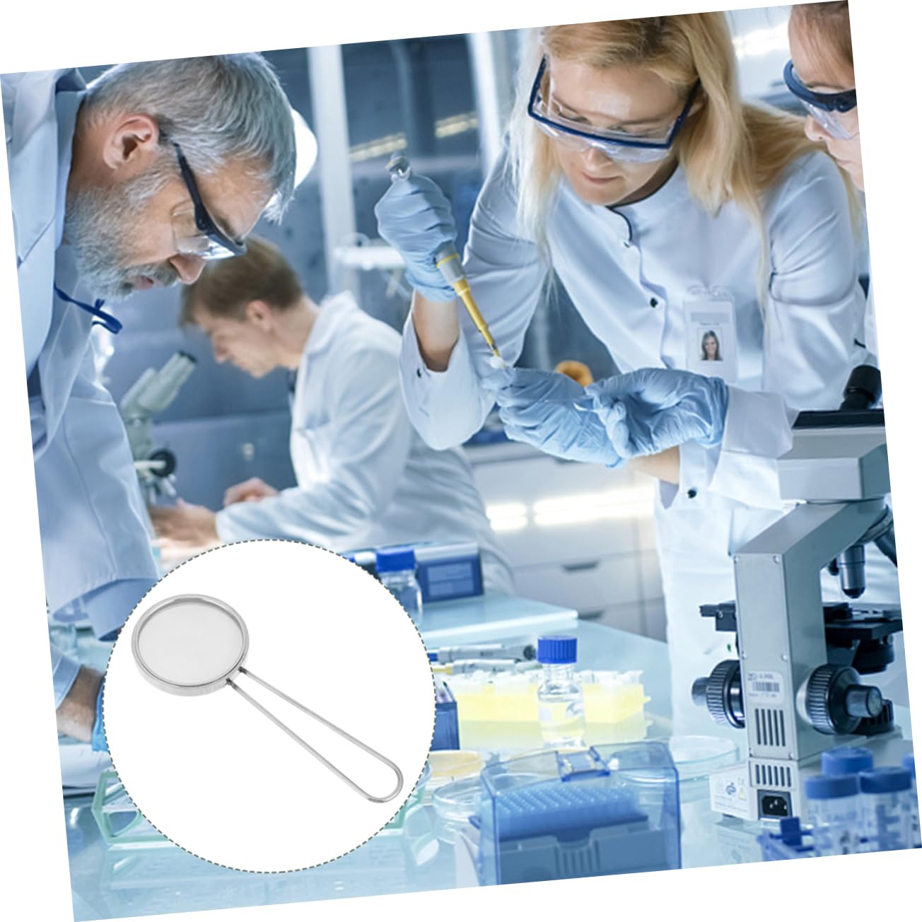 Gatuida Filtre Cellulaire En Acier Inoxydable 304 Poignée Basse, Crible De Laboratoire 250 Mesh, Outil De Filtration Cellulaire Pour Préparation Et Séparation En Expérimentation