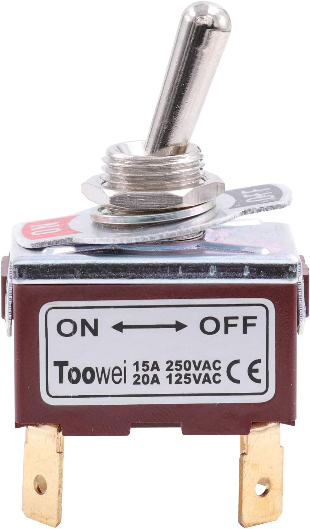 DPST ON-Off Toggle Switch Rocker Power Switch AC 250V 15A 125V 20A 4PCS Brass Pins