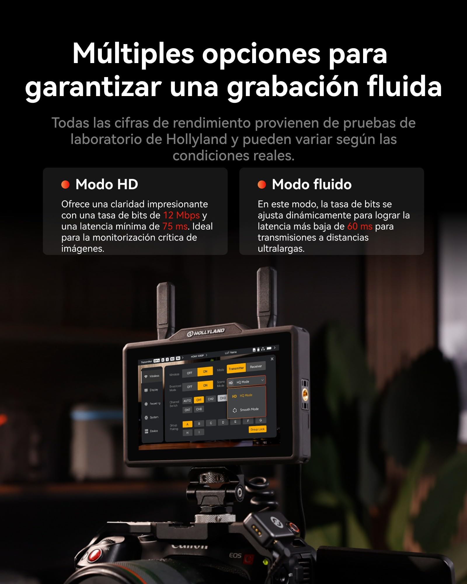 Hollyland Pyro 5 Wireless Transceiving Monitor + Pyro 7 Wireless Transceiving Monitor