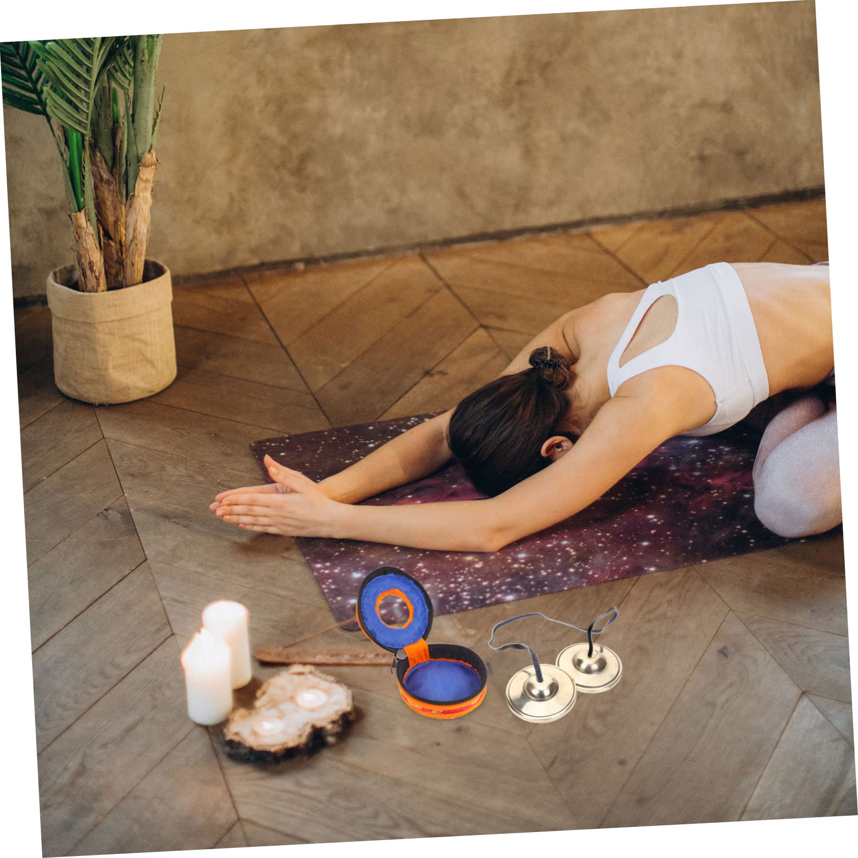 TOYANDONA Campañas Tingsha Hechas Mano Instrumento De Percusión Platillo De Budismo Para y Yoga