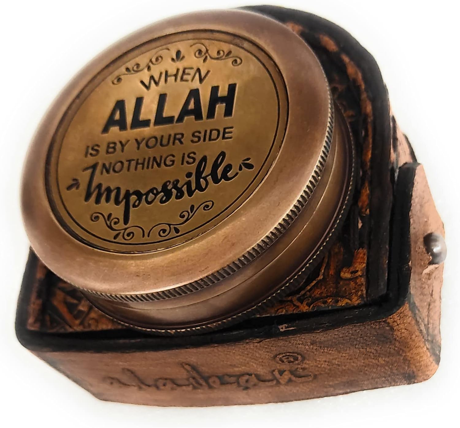 Islamic Gift for Men Women Kids | Qibla Compass - Allah Takwa Sunnah Muslim Gifts Idea Ramadan Eid Gift Birthday Salah Prayer Direction image 4