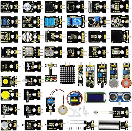 Miniatura 6 de KEYESTUDIO Kit de inicio de 48 módulos de sensores para Arduino con LCD, relé de 5 V, sonido, módulos LED, servomotor, movimiento, sensor de