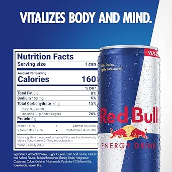 Red Bull Energy Drink, 114mg Caffeine | Taurine & B Vitamins | 12 Fl Oz | Pack of 8 Cans