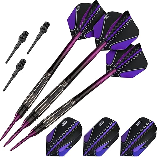Viper Black Flux 90% Tungsten Professional Steel or Soft Tip Conversion Dart Set