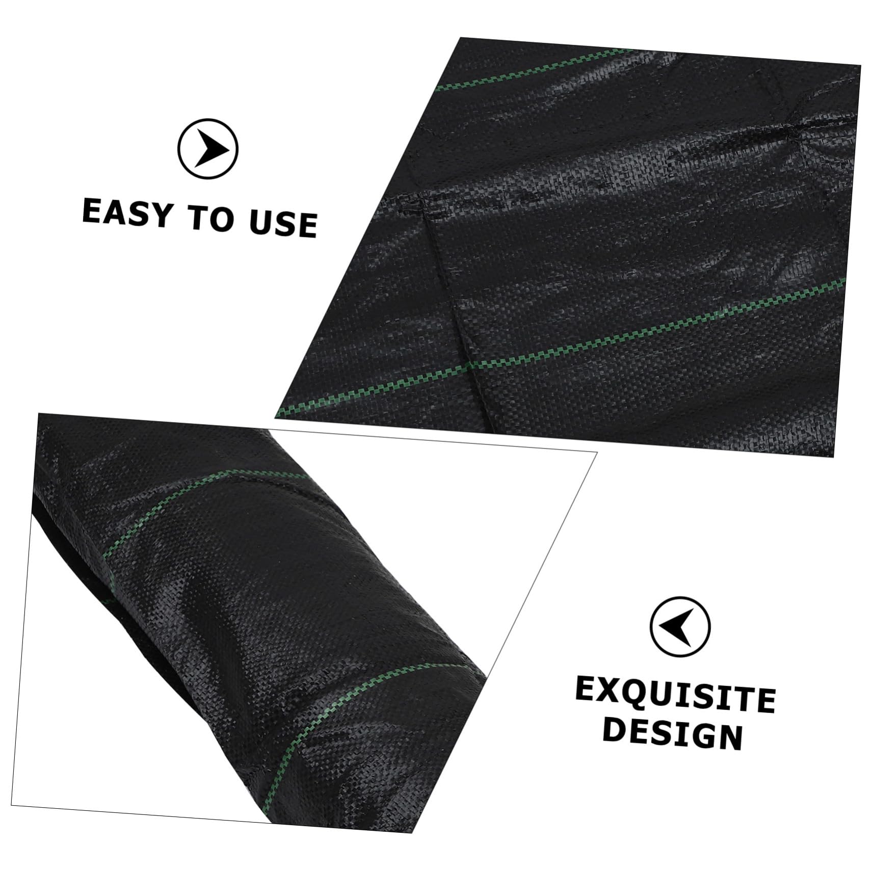 SEWACC Lona Protectora para Jardín con 10 Estacas de Fijación, PP Negro