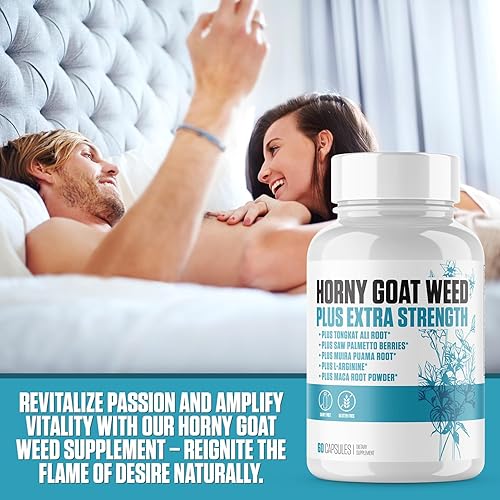 Miniatura 4 de Horny Goat Weed Plus Extra Strength  Pastillas de suplemento de hierba de cabra cachonda #1 con Tongkat Ali, raíz de maca, L-Arginina + 5 más
