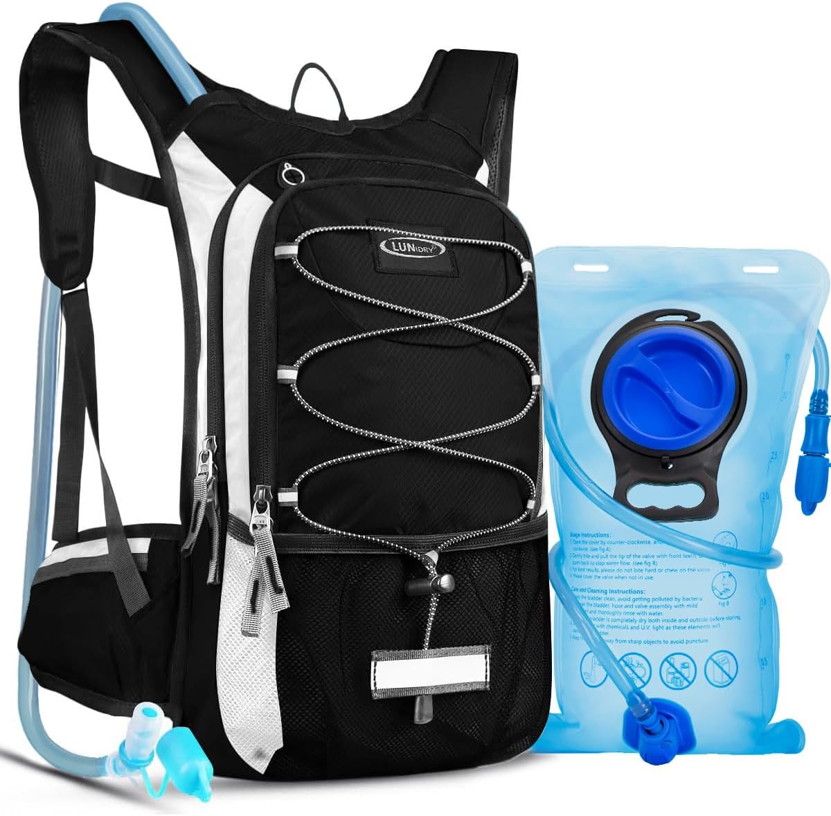 Insulated Hydration Pack Backpack with 3L BPA Free Leak-Proof Water Bladder, Keep Liquids Cool for Up to 5 Hours, Daypack for Hiking, Running, Cycling, Hunting, Climbing