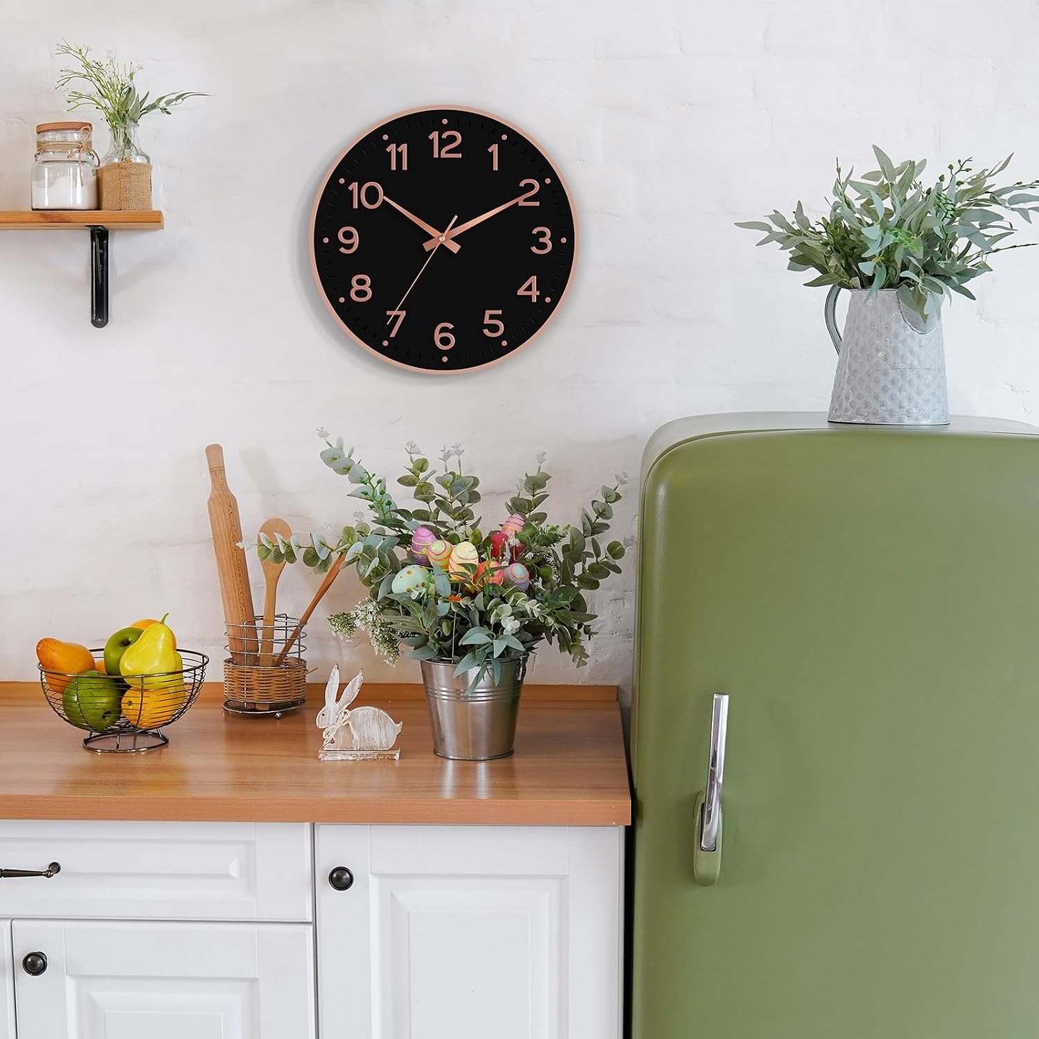 Roymnie 8 Inch Wall Clock, Battery Operated Silent Non Ticking Analog image 2