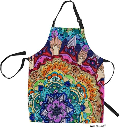 Miniatura 5 de HGOD DESIGNS Delantal de cocina con cita para cocinar, jardinería, baberos ajustables para el hogar, tamaño adulto..