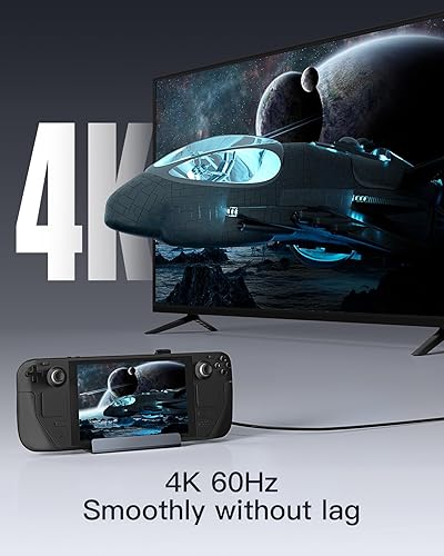 Miniatura 4 de Inateck Base para cubierta de vapor, estación de acoplamiento de aluminio 6 en 1 compatible con Steam Deck, HDMI 4K a 60Hz, PD 100W carga rápida, 3