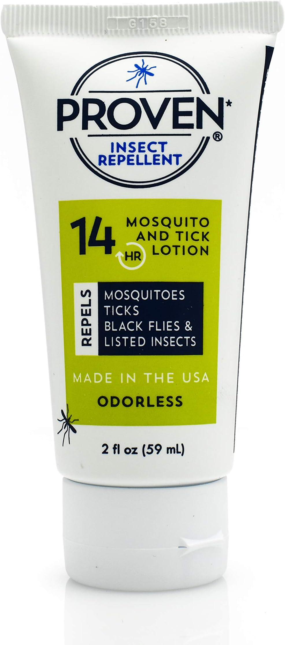 Proven Insect Repellent Lotion, Keep Mosquitoes, Ticks and Flies Off, DEET Alternative Repellent, Up to 14-Hour Protection, Great for Outdoor Camping and Hiking, 2 Ounce, Odorless Lotion
