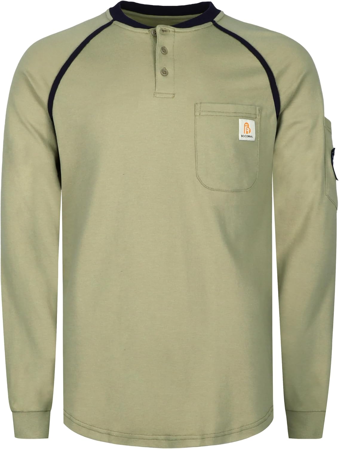 BOCOMAL FR Shirts 5.5oz Light Weight Henley and Short Sleeve Flame Resistant/Fire Retardant Clothing Shirt