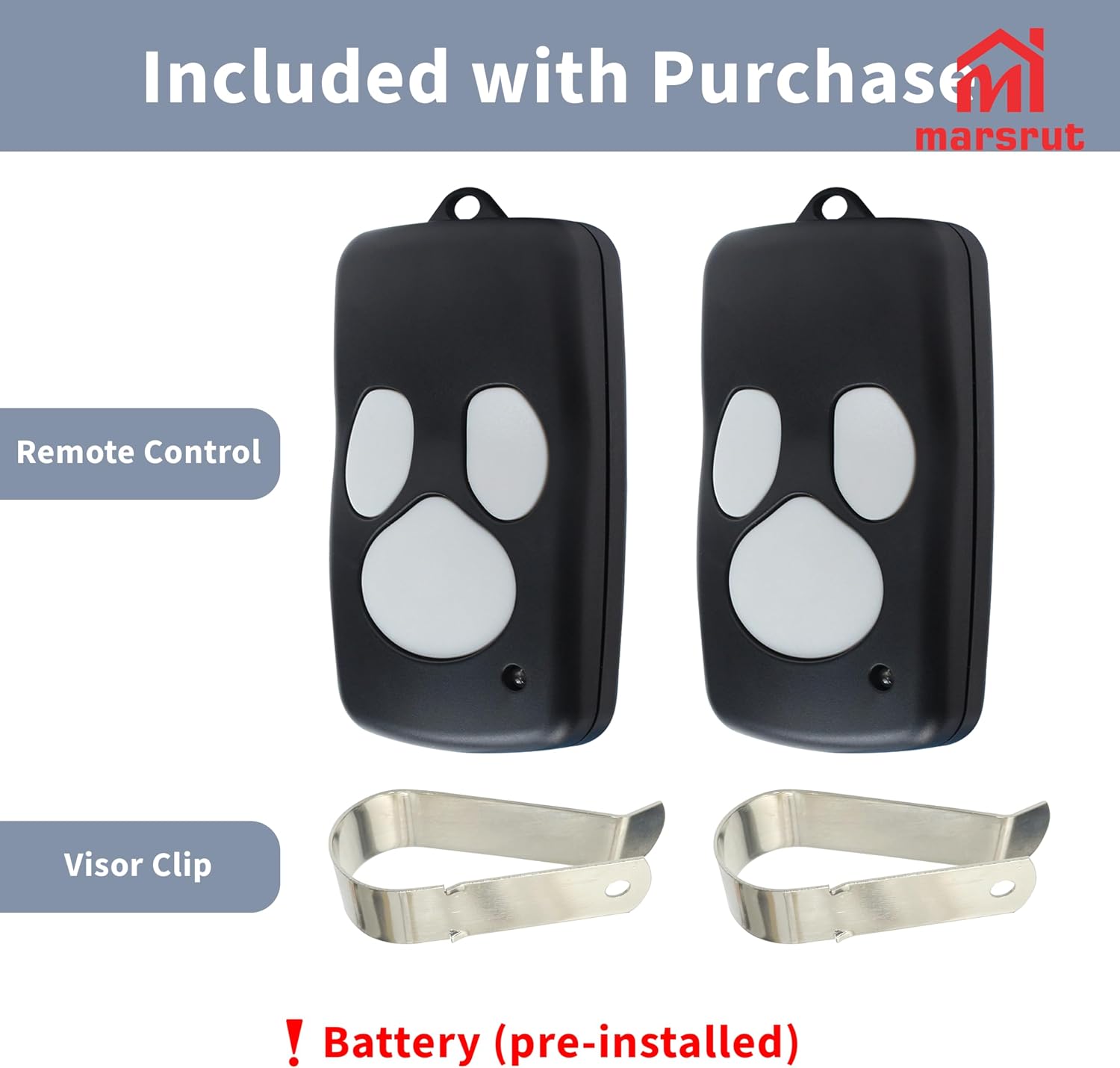 2Pcs 327310/372310 Garage Door Remote Opener Replacement for Wayne Dalton Prodrive 3220C 3221C 3222C 3224C 3320B 3322B 3324B for Quantum 3214 3314 3316 3414, for Classic Drive, for Doormaster 372 Mhz