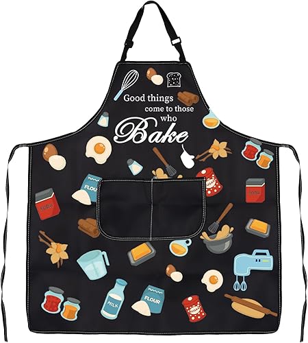 Miniatura 5 de CMNIM Divertidos delantales para hornear para mujeres y hombres, regalos para panaderos, delantales de cocina con bolsillo, regalos para amantes de