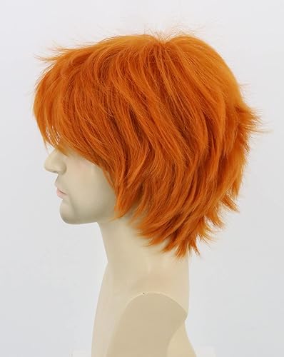 Miniatura 3 de Topcosplay Peluca corta de anime con flequillo sin naranja para Halloween, cosplay, peluca para hombres o mujeres